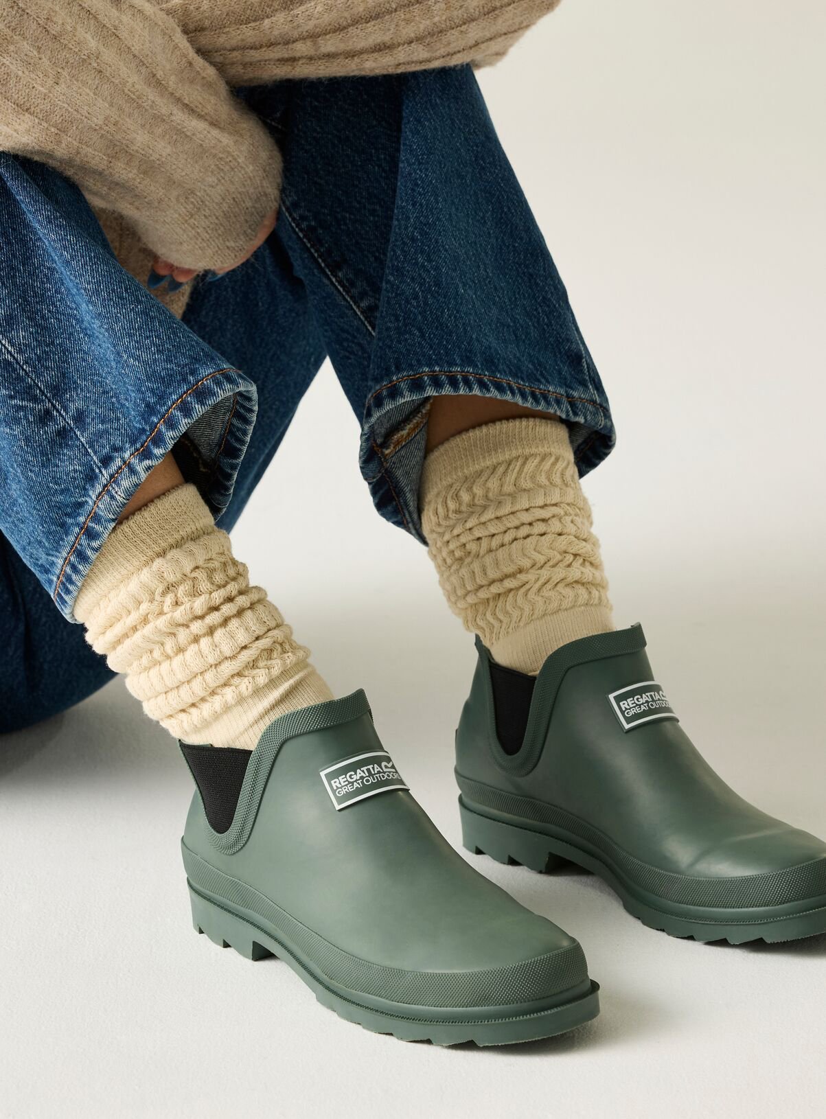 REGATTA Womens Harper Ankle Wellies Green