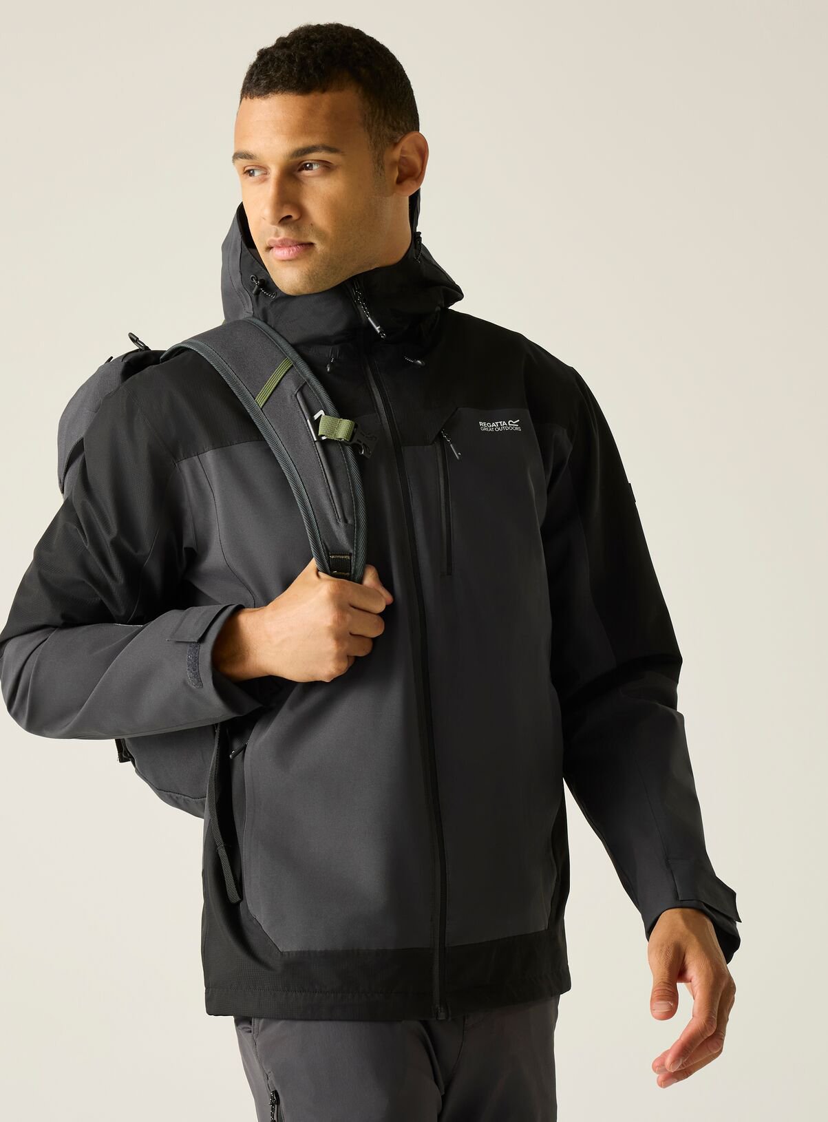 REGATTA Highton Stretch Waterproof Jacket Black 