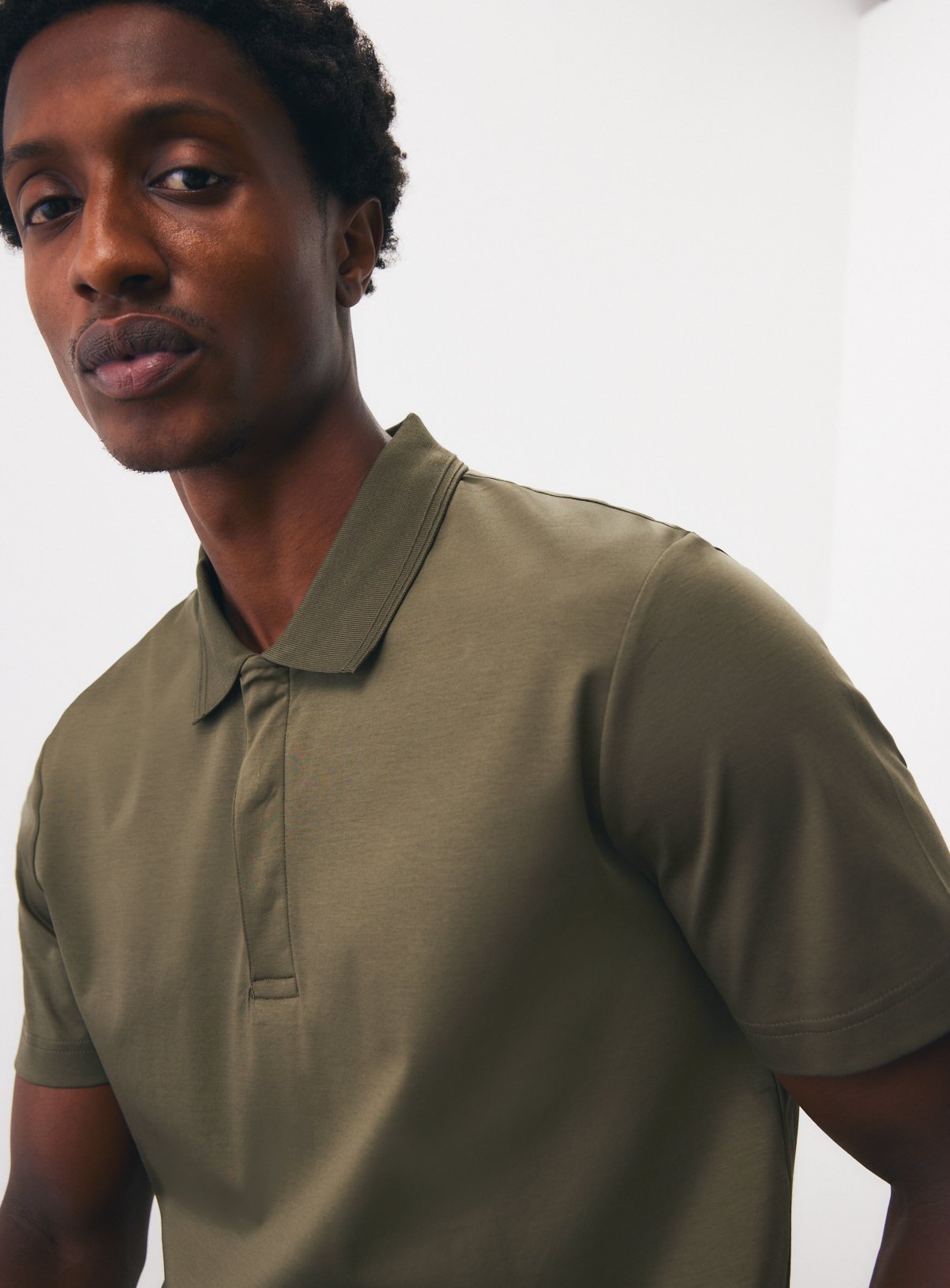 Khaki Pure Supima Cotton Polo Shirt 
