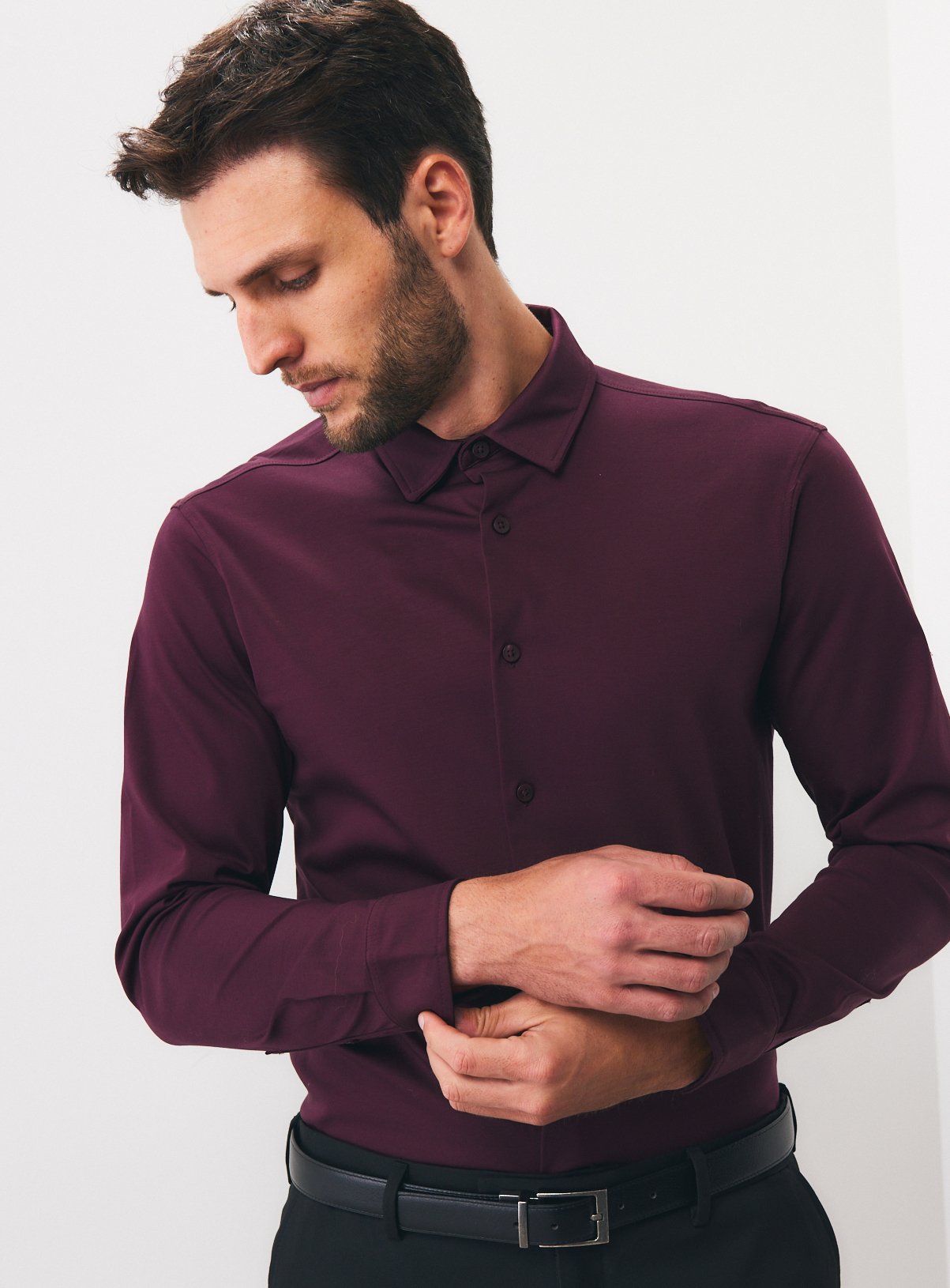 Dark Red Supima Shirt 