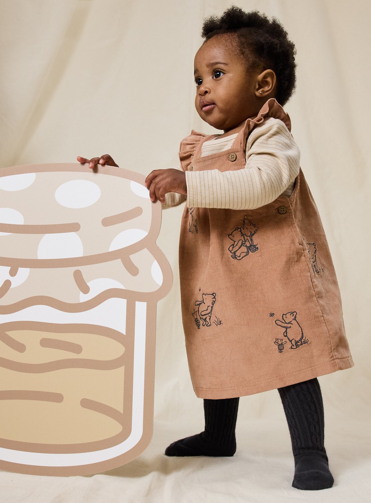 Tawny Birch Pinafore Dress Set Up to 3 mths