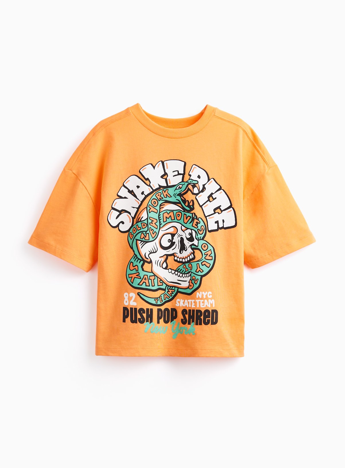 Orange Snake Bite Graphic T-Shirt 8 years