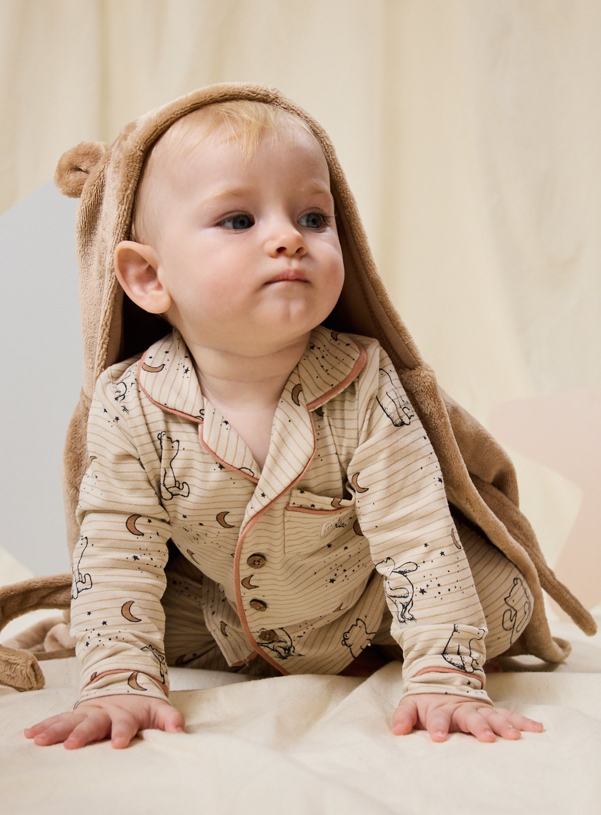 Bear Pyjama and Dressing Gown Set 3-6 months
