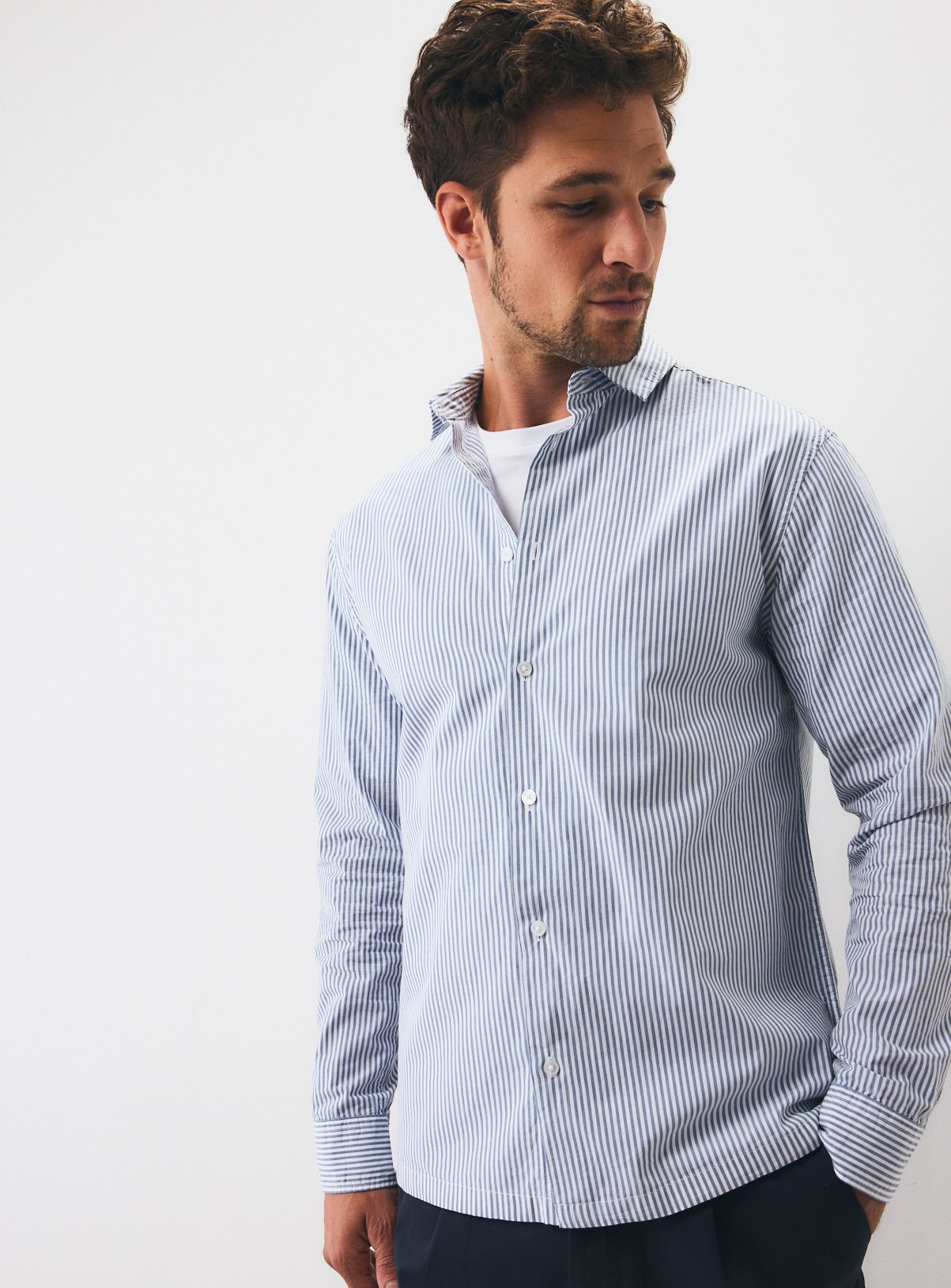 Blue Stripe Long Sleeve Shirt 