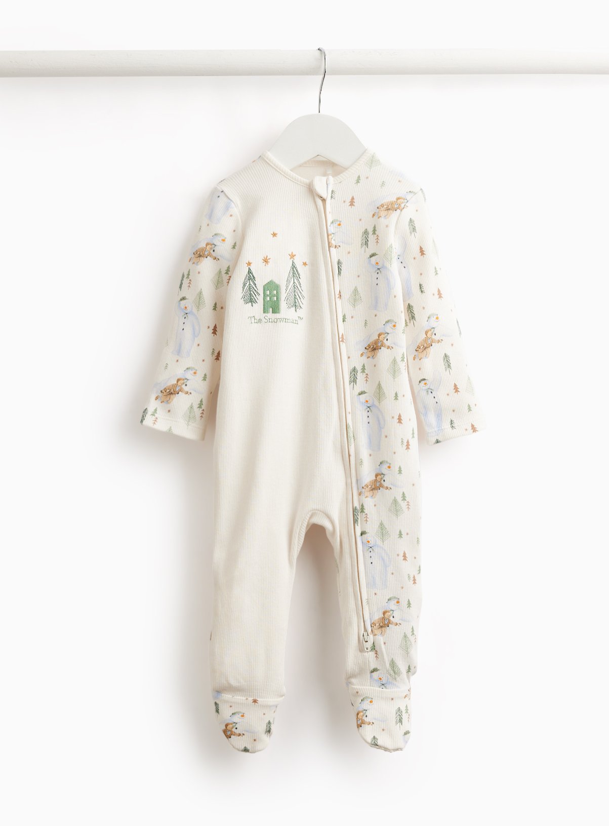 Christmas Pure Cotton ‘The Snowman’ Sleepsuit 