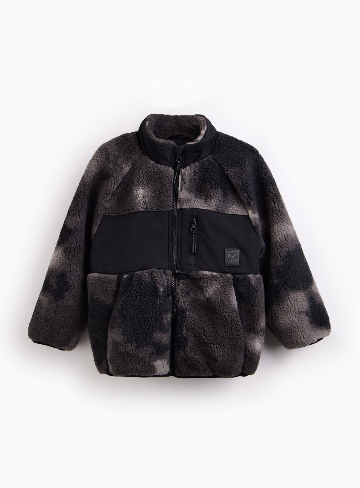Grey Jacquard Borg Fleece Jacket 12 years