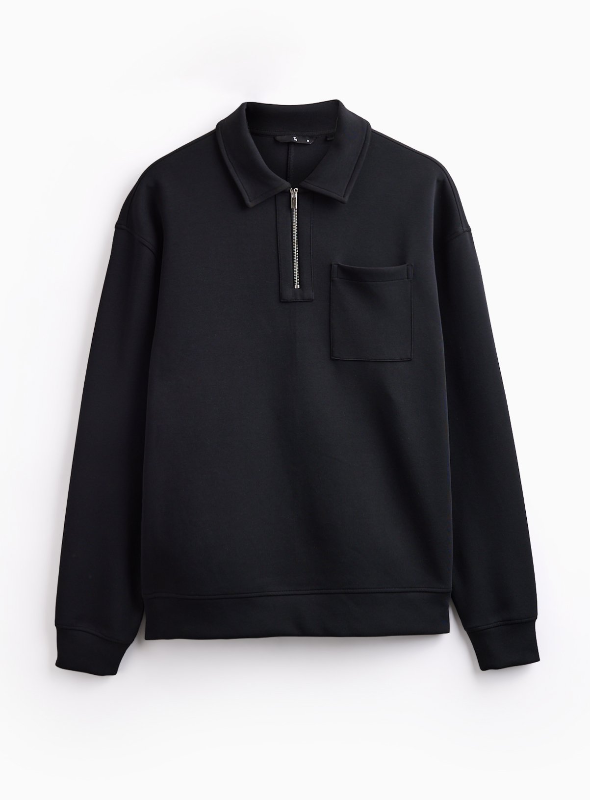 Black Scuba Half Zip Sweatshirt XXXL
