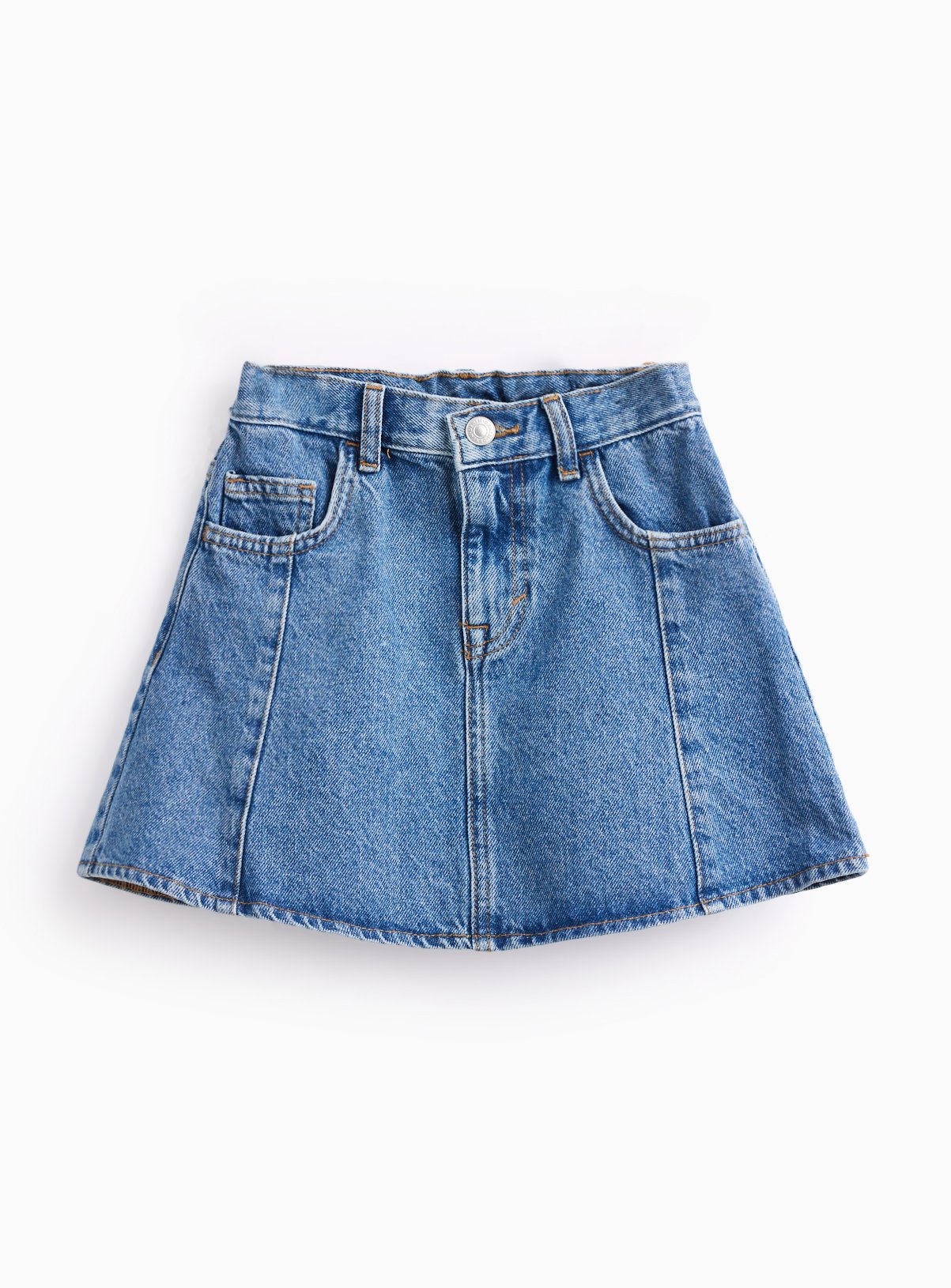 Blue Soft Pleat Denim Skirt 10 years