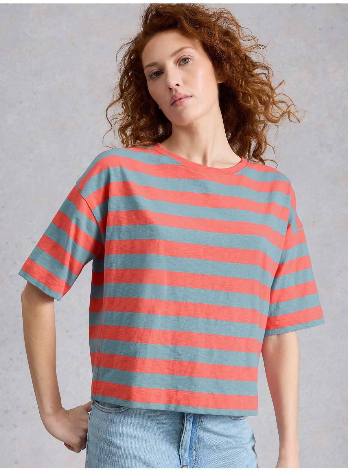 WHITE STUFF Katya Stripe T Shirt 14