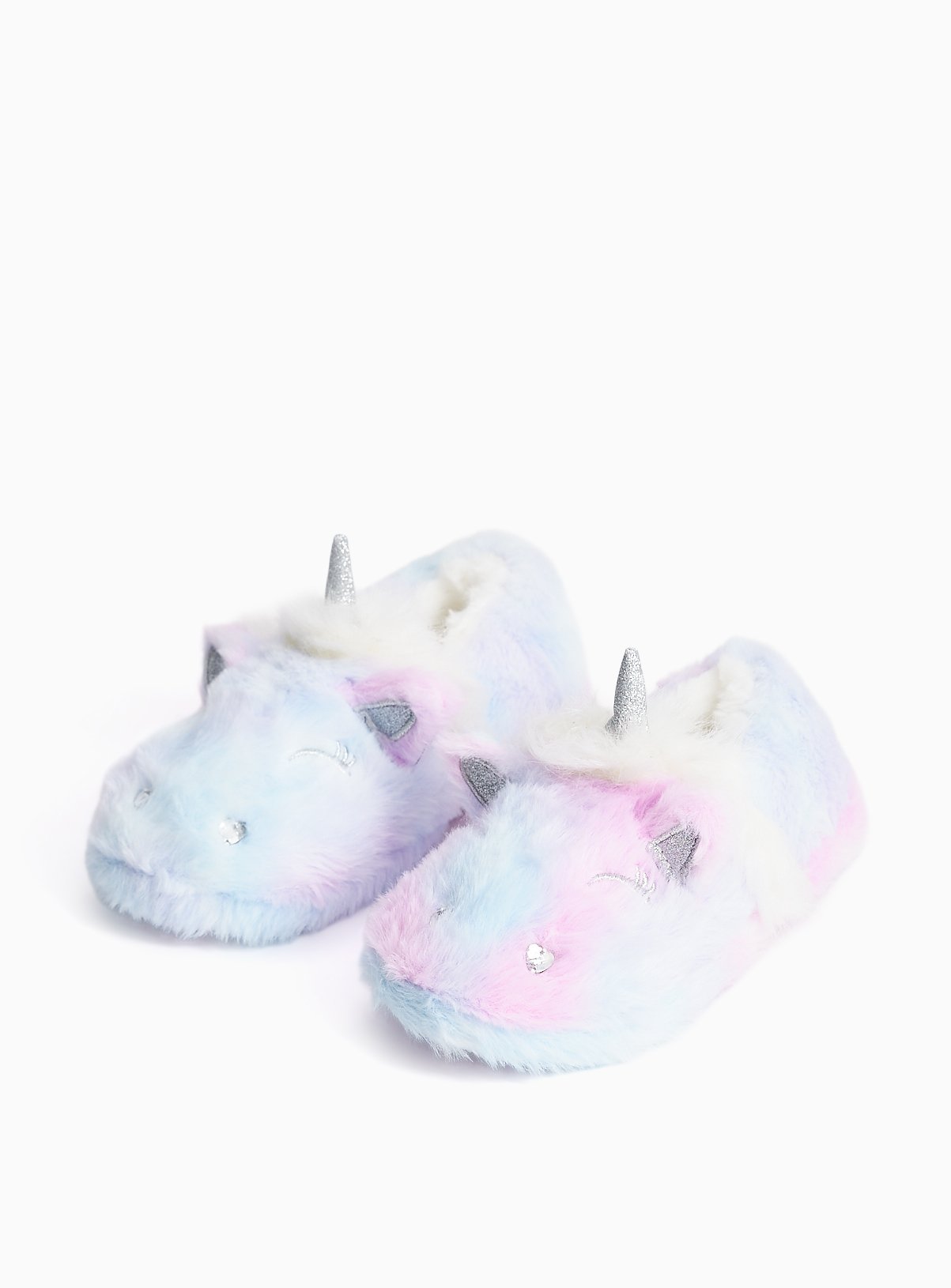 Pastel Rainbow Unicorn Fluffy Full Slippers 
