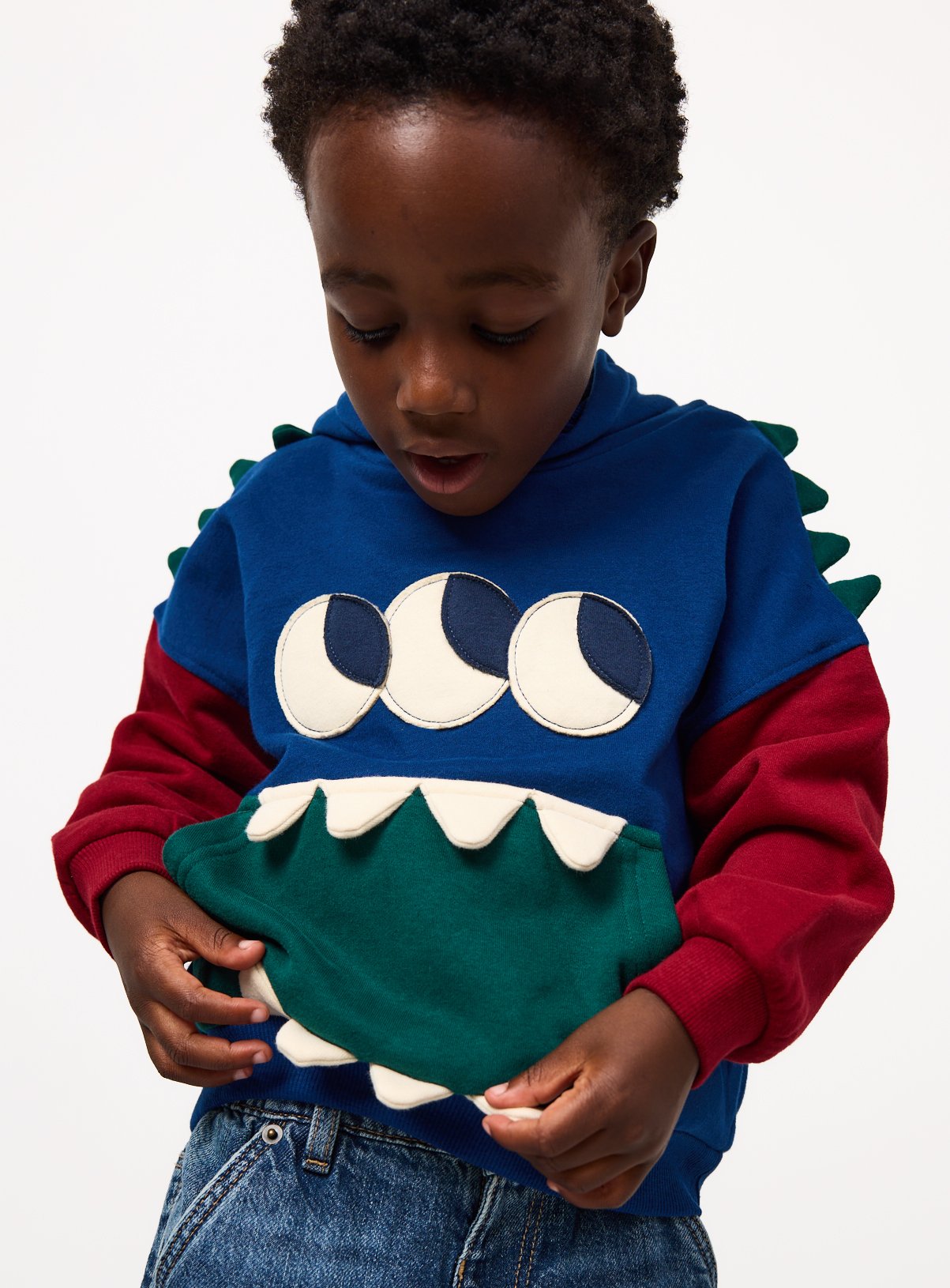 Navy & Green 90s Monster Hoodie 