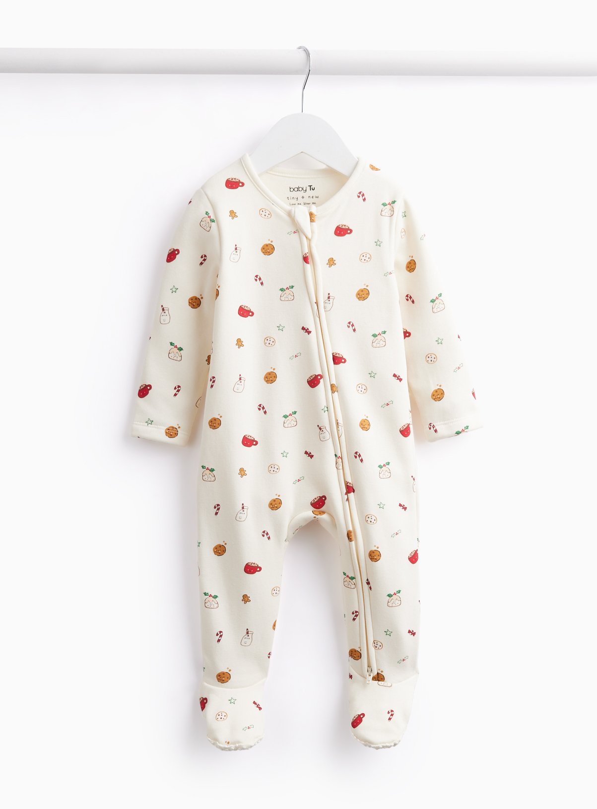 Christmas Fleece Lined Sleepsuit 