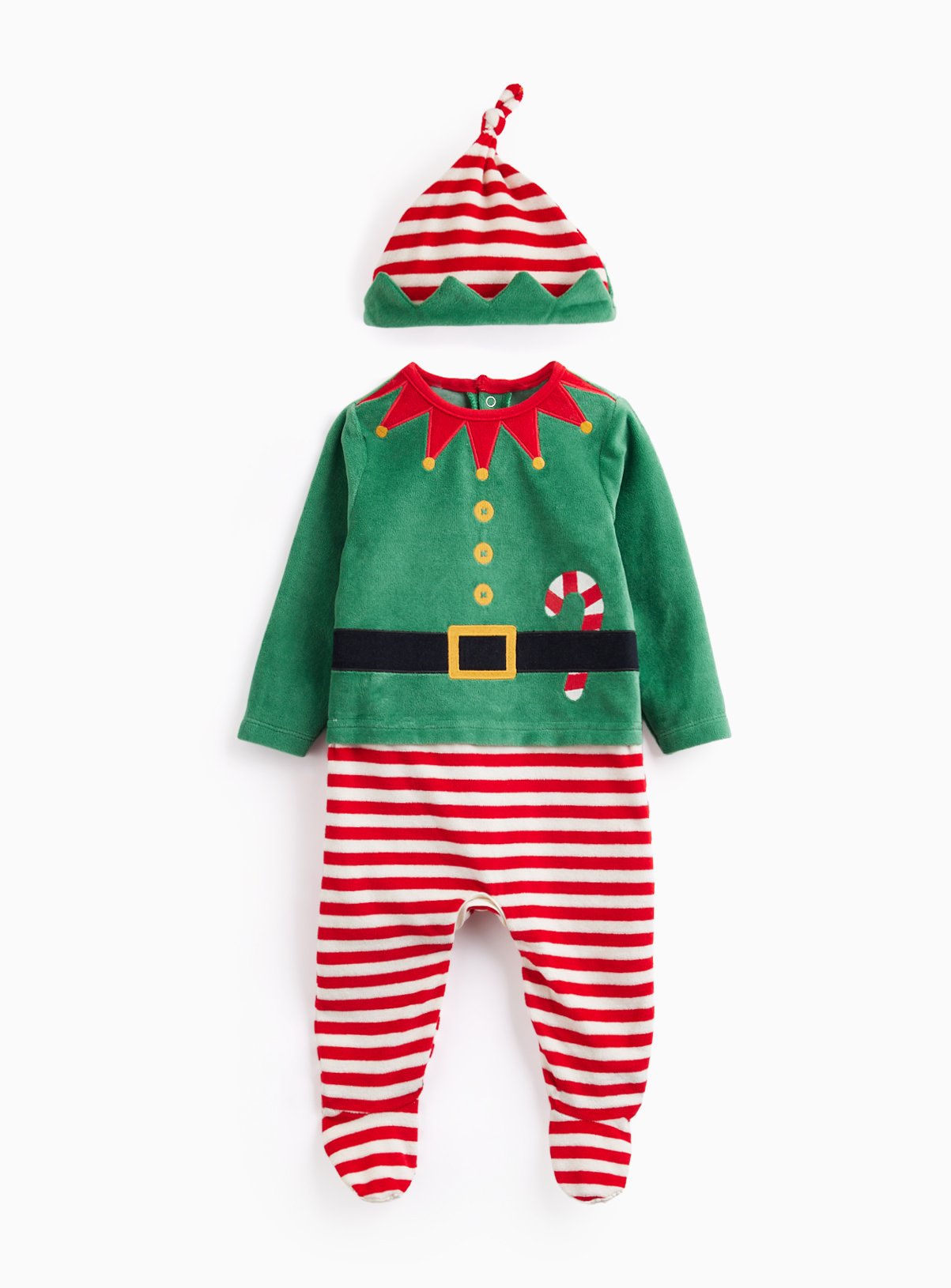 Christmas Elf Sleepsuit & Hat Set 