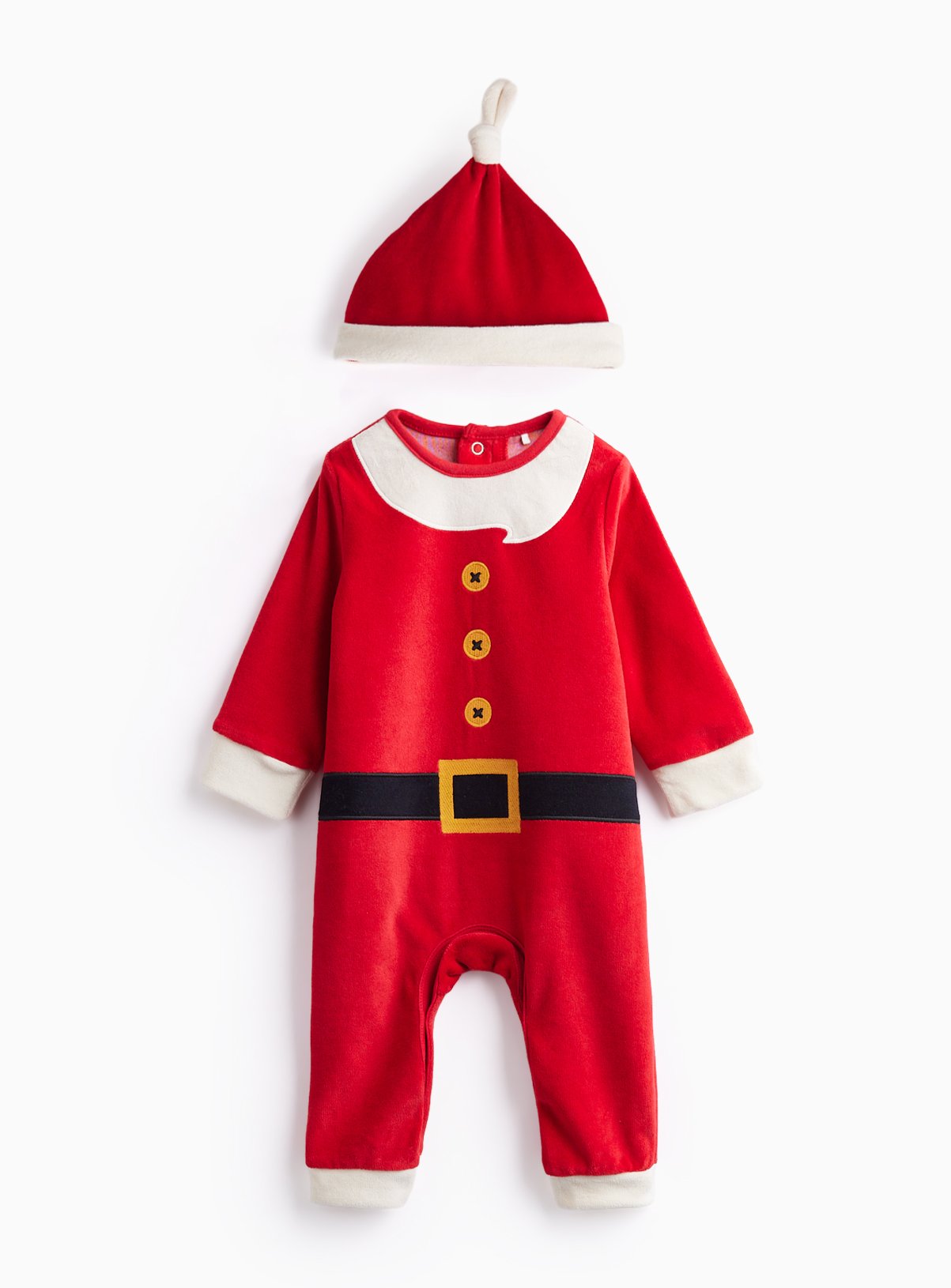 Santa Novelty Sleepsuit & Hat Set 