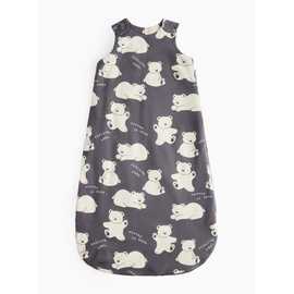 Charcoal Polar Bear Print 2.5 Tog Sleeping Bag