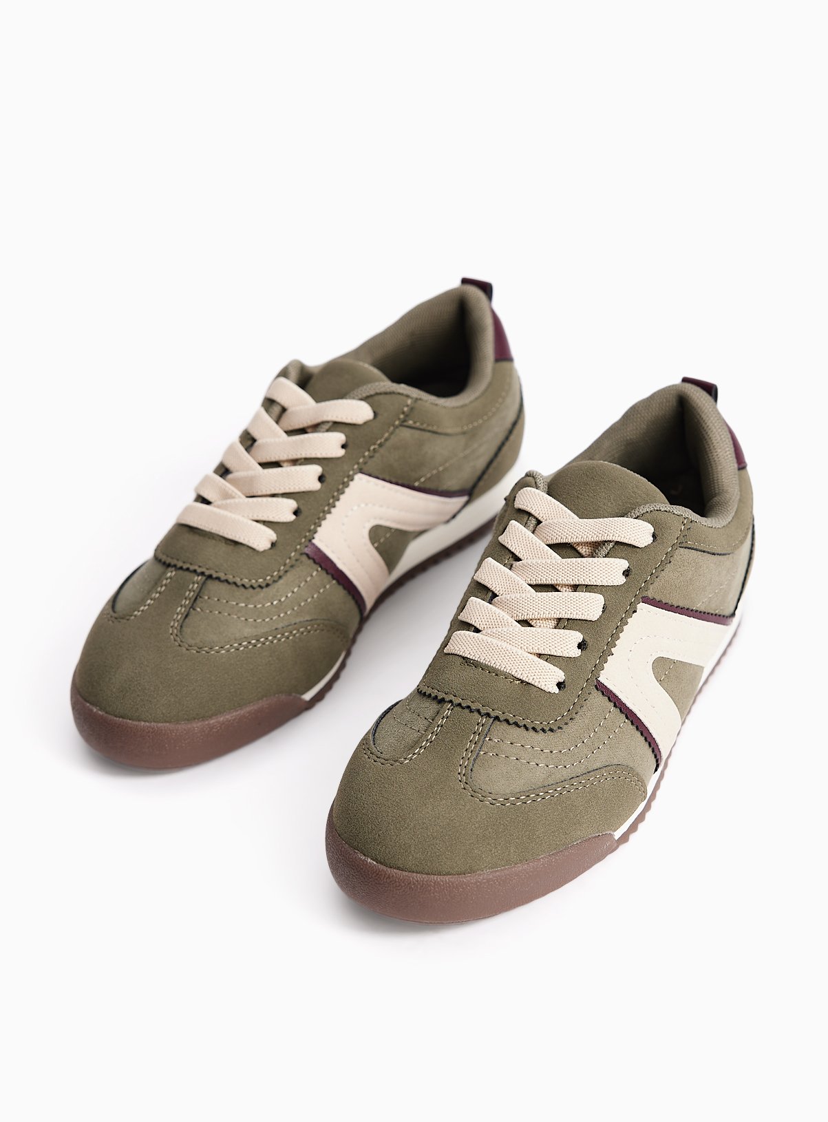 Khaki Slim Sole Trainers 