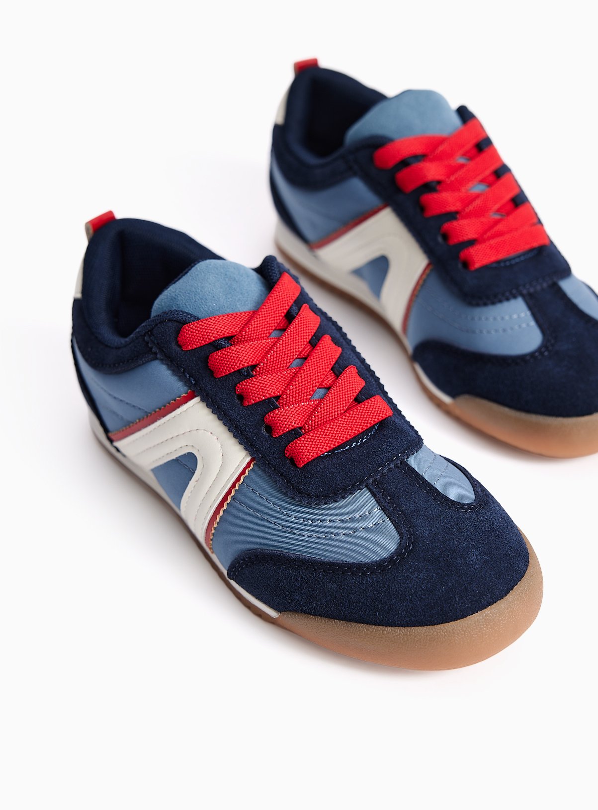 Navy & Red Slimsole Trainers 