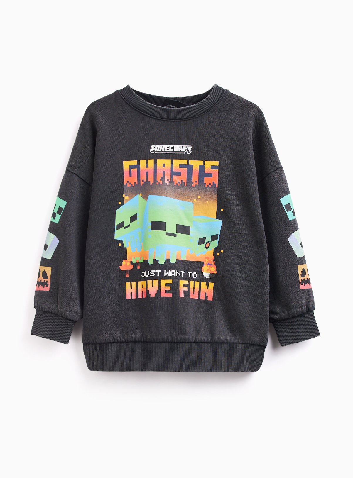 Black Minecraft Ghosts Halloween Jumper  