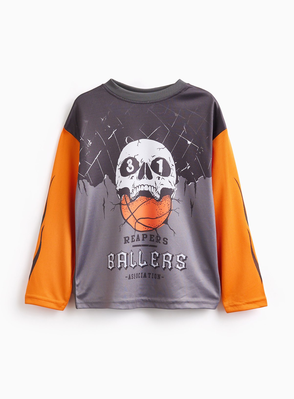 Halloween Reapers Ballers Print Active Long Sleeve T-Shirt 5 years