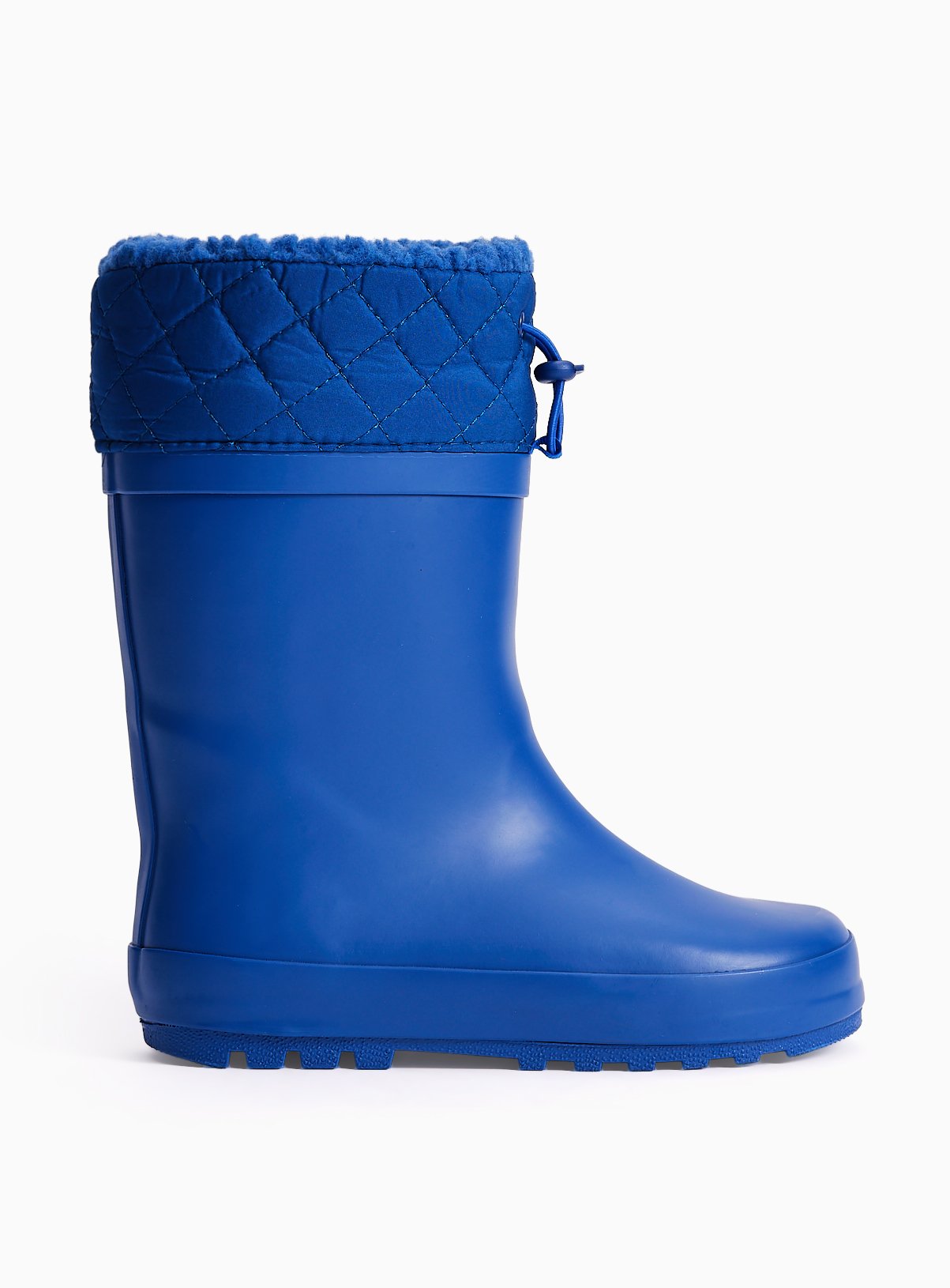 Blue Padded Cuff Wellington Boots 