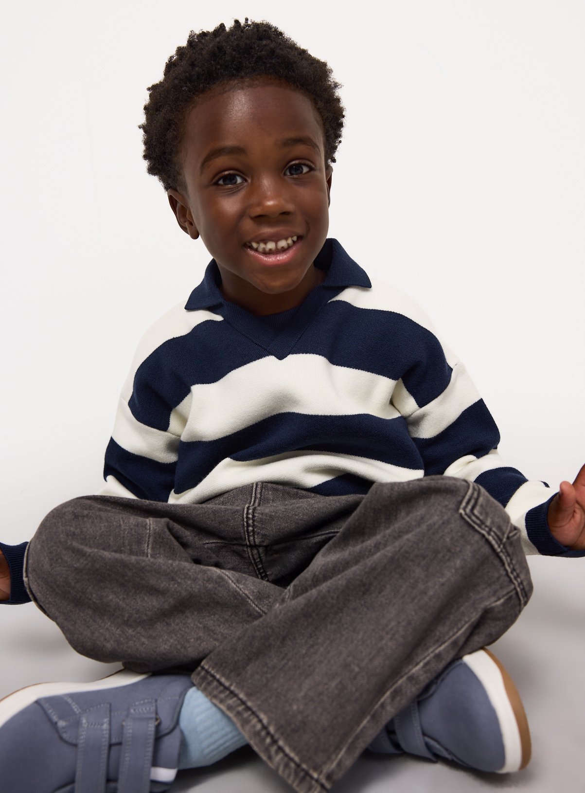 Stripe Rugby Knitted Top 