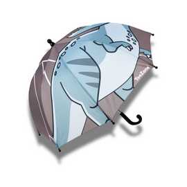 TOEZONE Raptor Boys Grey Dinosaur Character Waterproof Rain Umbrella One Size