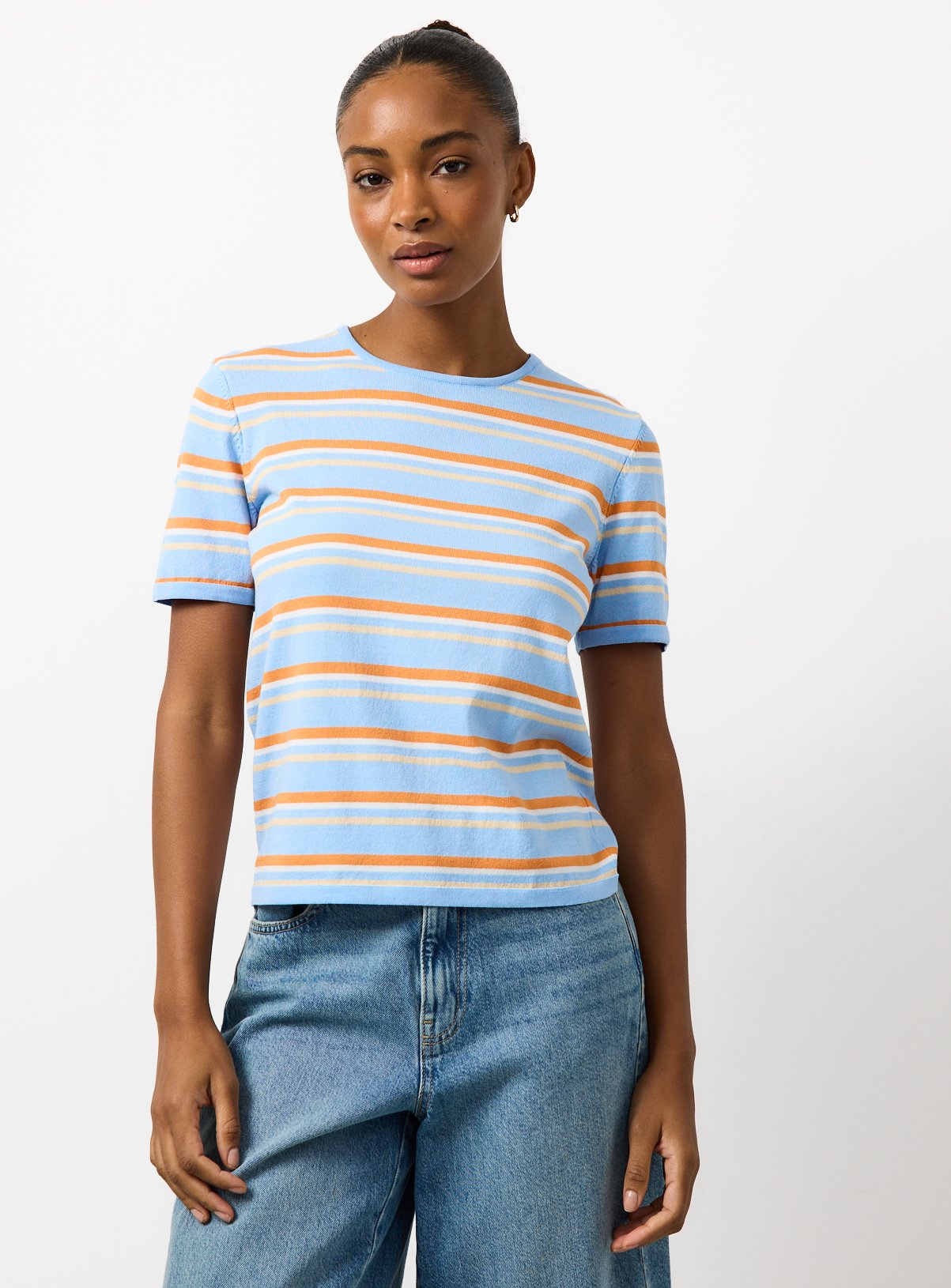Stripe Knitted T-Shirt 
