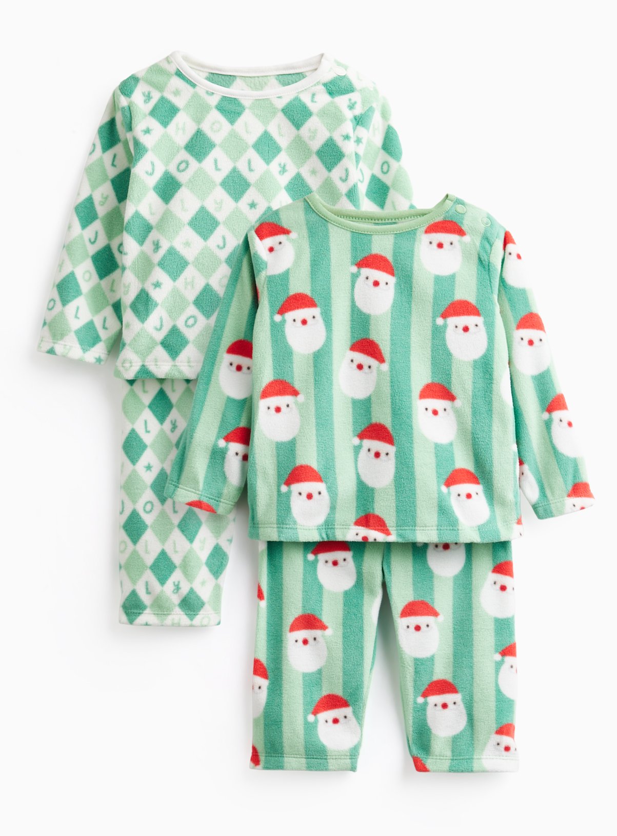 Christmas Microfleece Pyjama Sets 2-Pack 