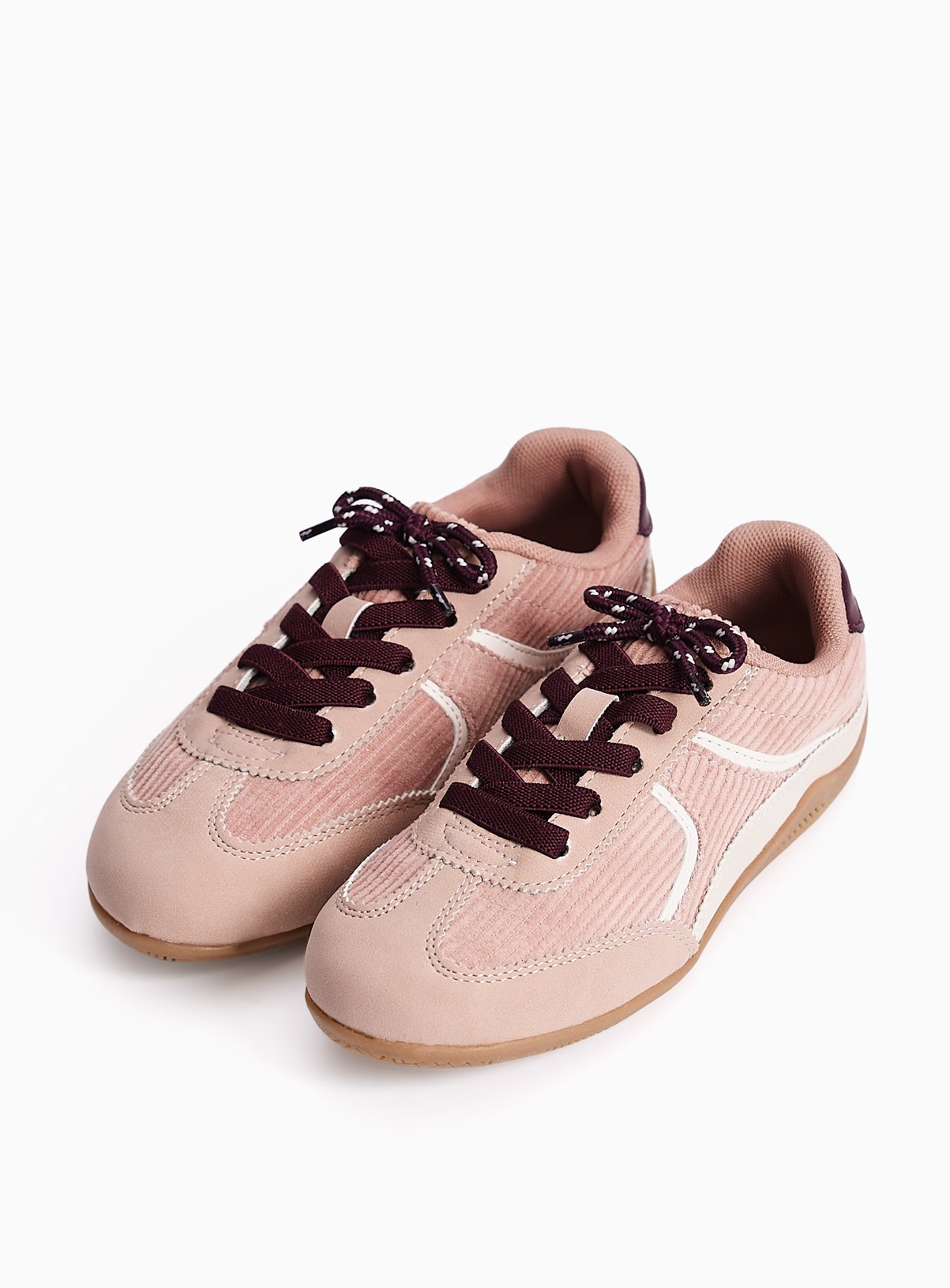 Pink Low Profile Cord Trainers 