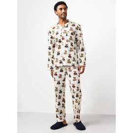 Bear Print Pyjama Top & Bottoms Set