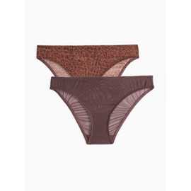 Brown Leopard Mesh Brazilian Knickers
