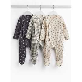Floral Wrap Sleepsuits 3 Pack