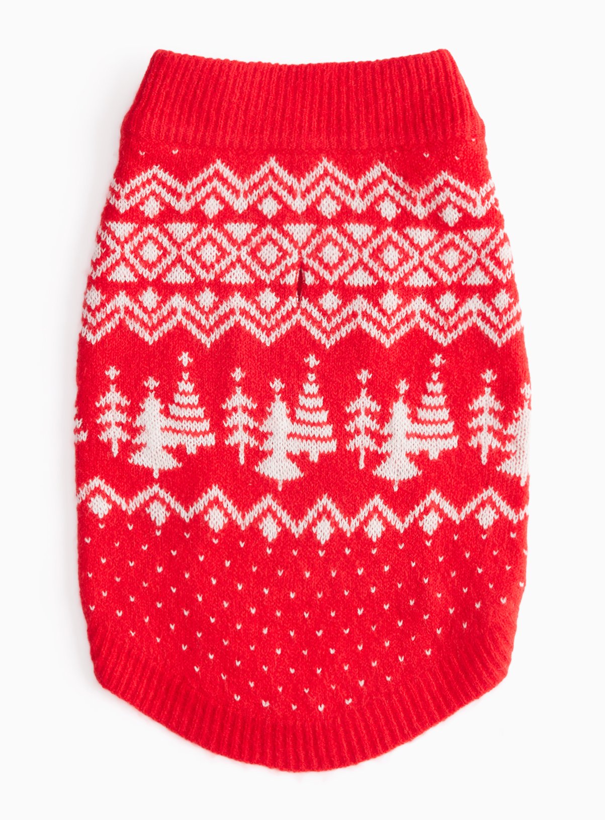 Red Fairisle Christmas Dog Jumper 