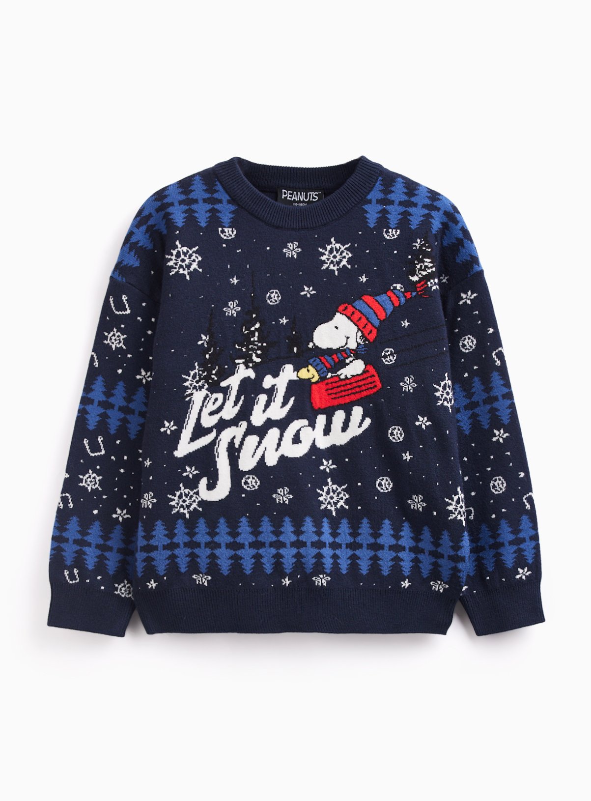 Christmas Navy & White Snoopy Sweater 