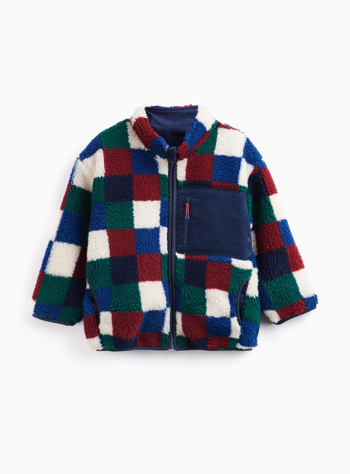 90s Reversible Borg Check Jacket 