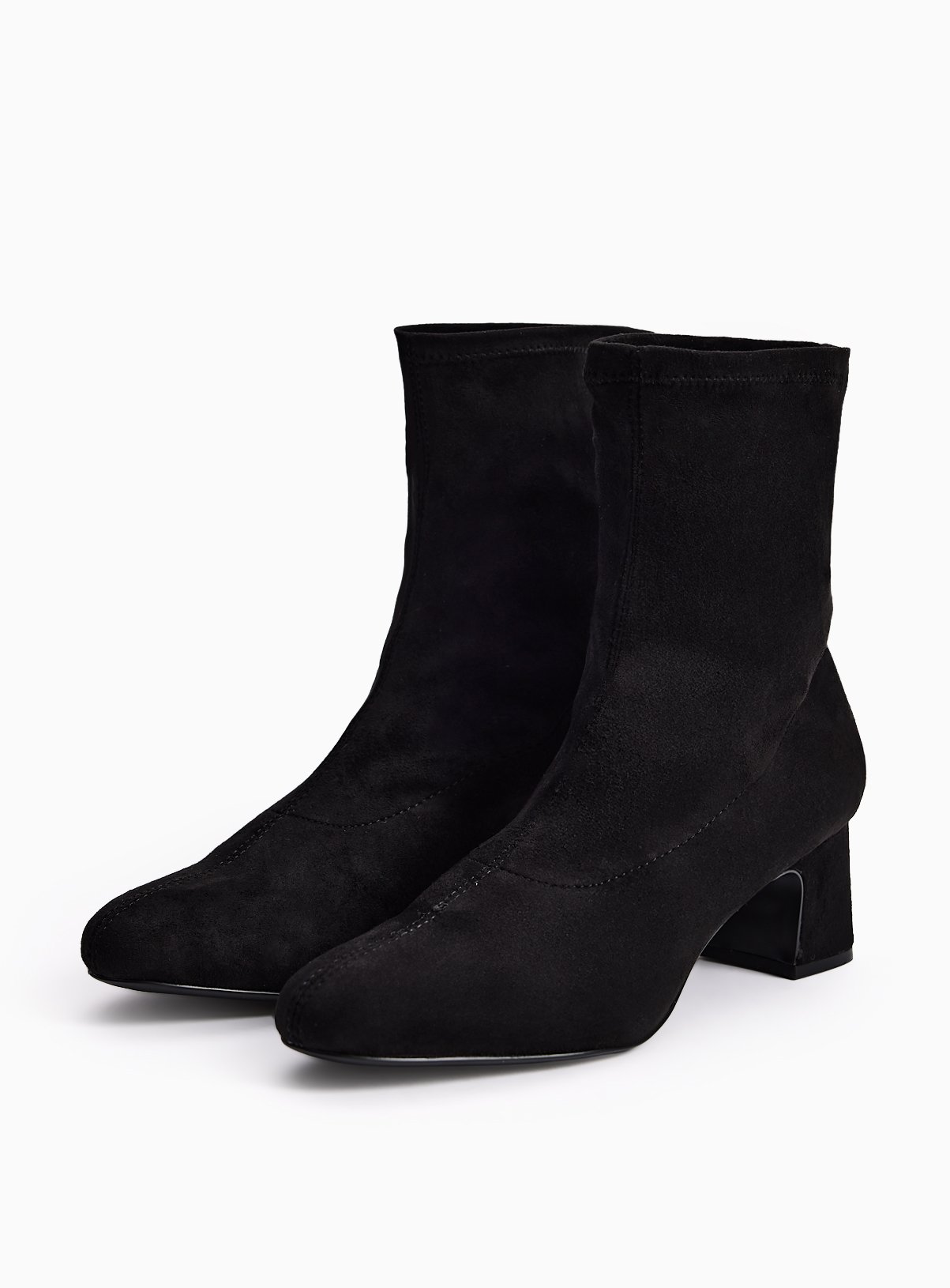 Block Heeled Sock Boots 