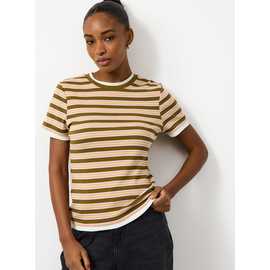 Striped Mock Layer Short Sleeve Top