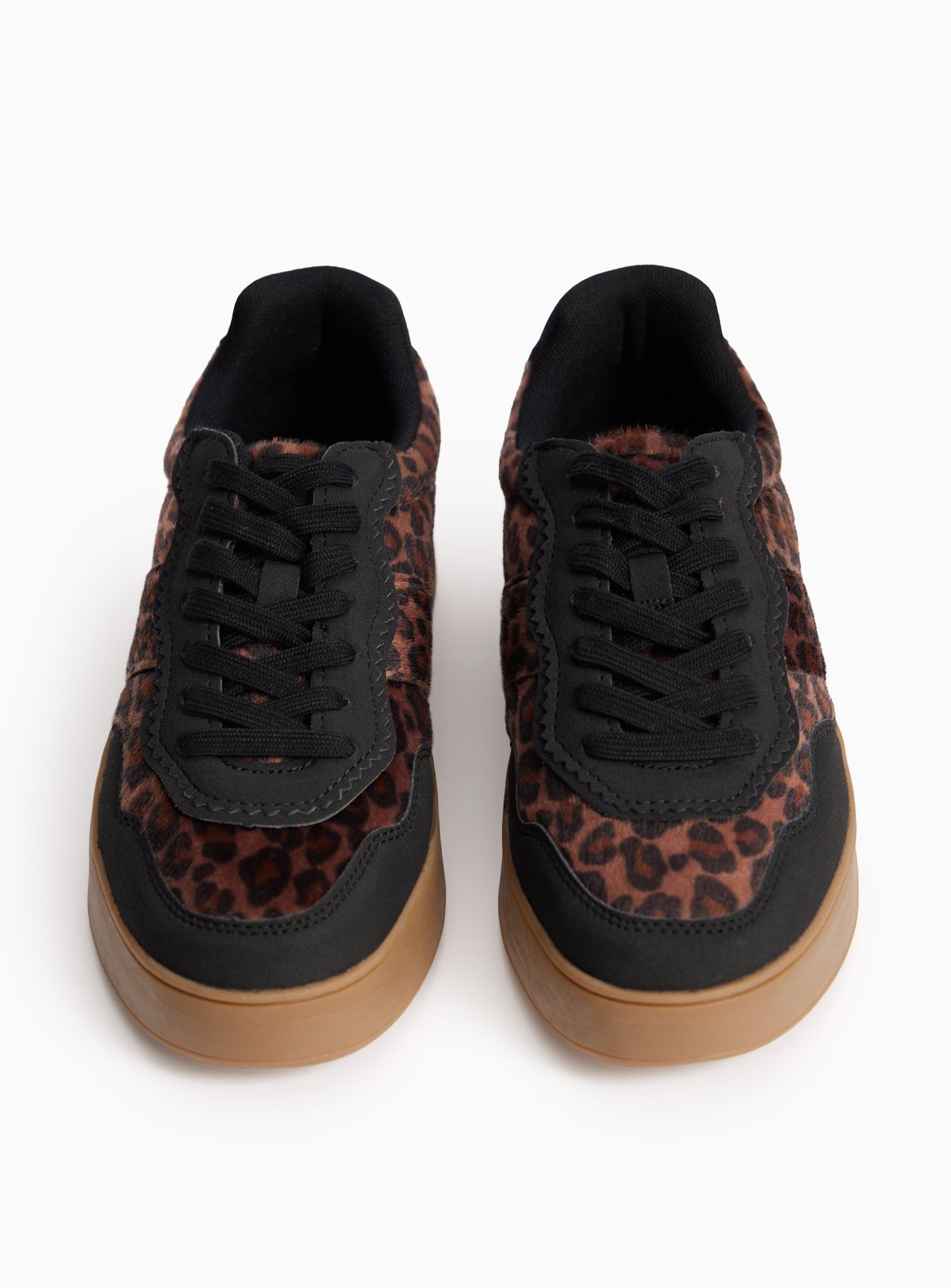Leopard Print Lace-Up Trainers 
