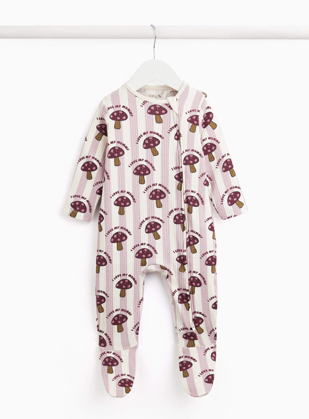 Mushroom I Love My Mummy Zip Sleepsuit 