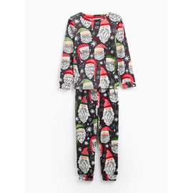 Family Matching Santa Head Print Slinky Pyjamas