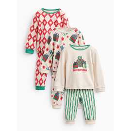 Christmas Grow With Me Ribbed Pyjamas 3 Pack