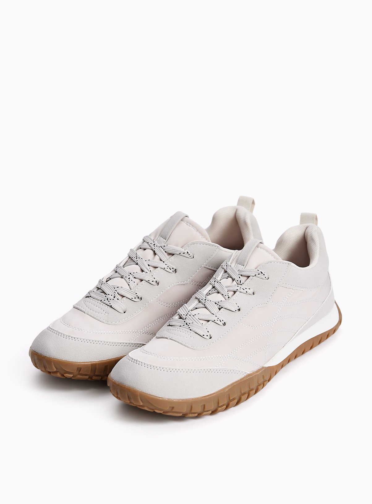 Neutral-Coloured Gum Sole Trainers 