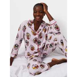 White Dog Print Pyjamas 2 Piece Set