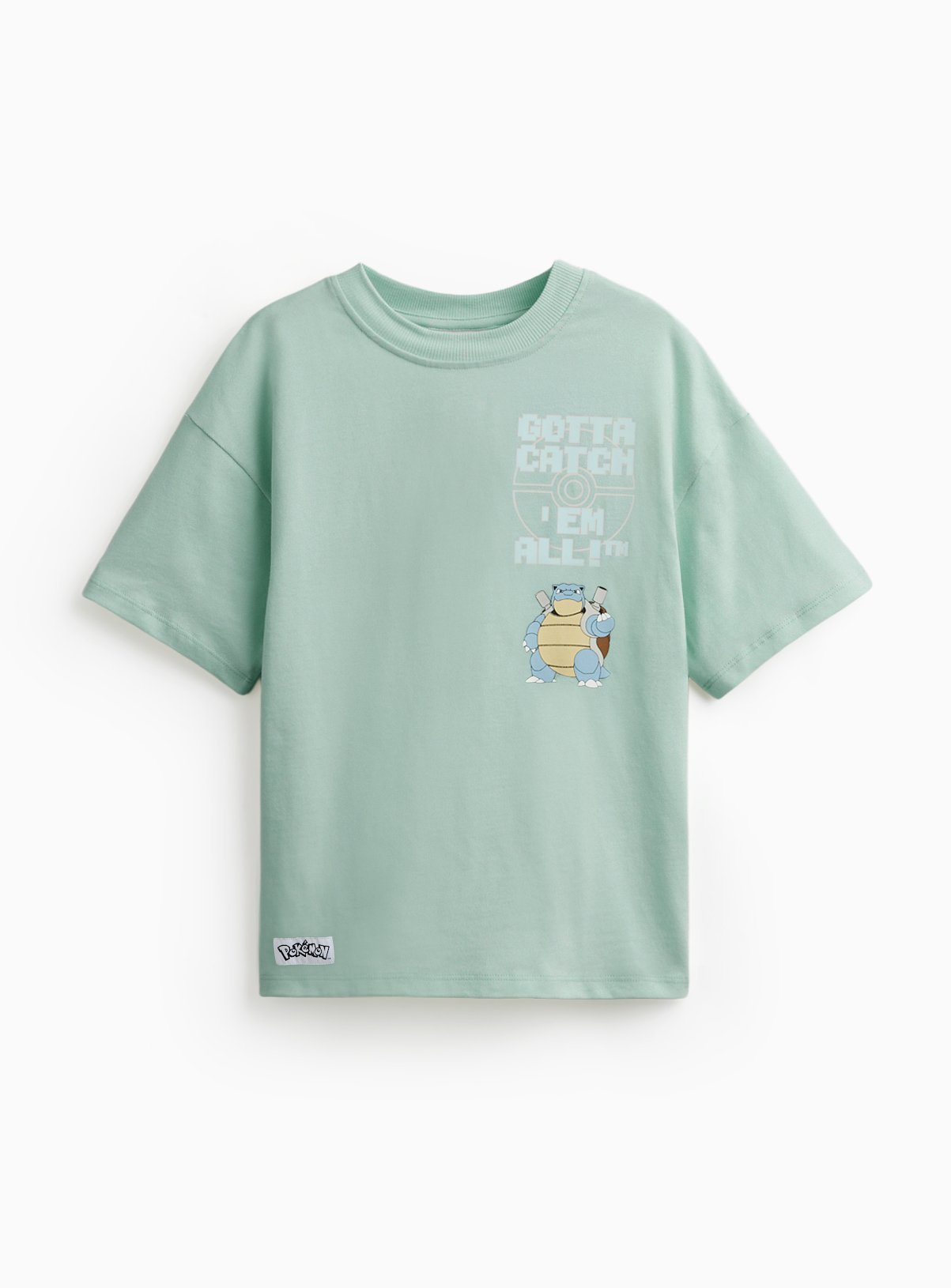 Green Pokemon Blastoise Graphic T-Shirt 