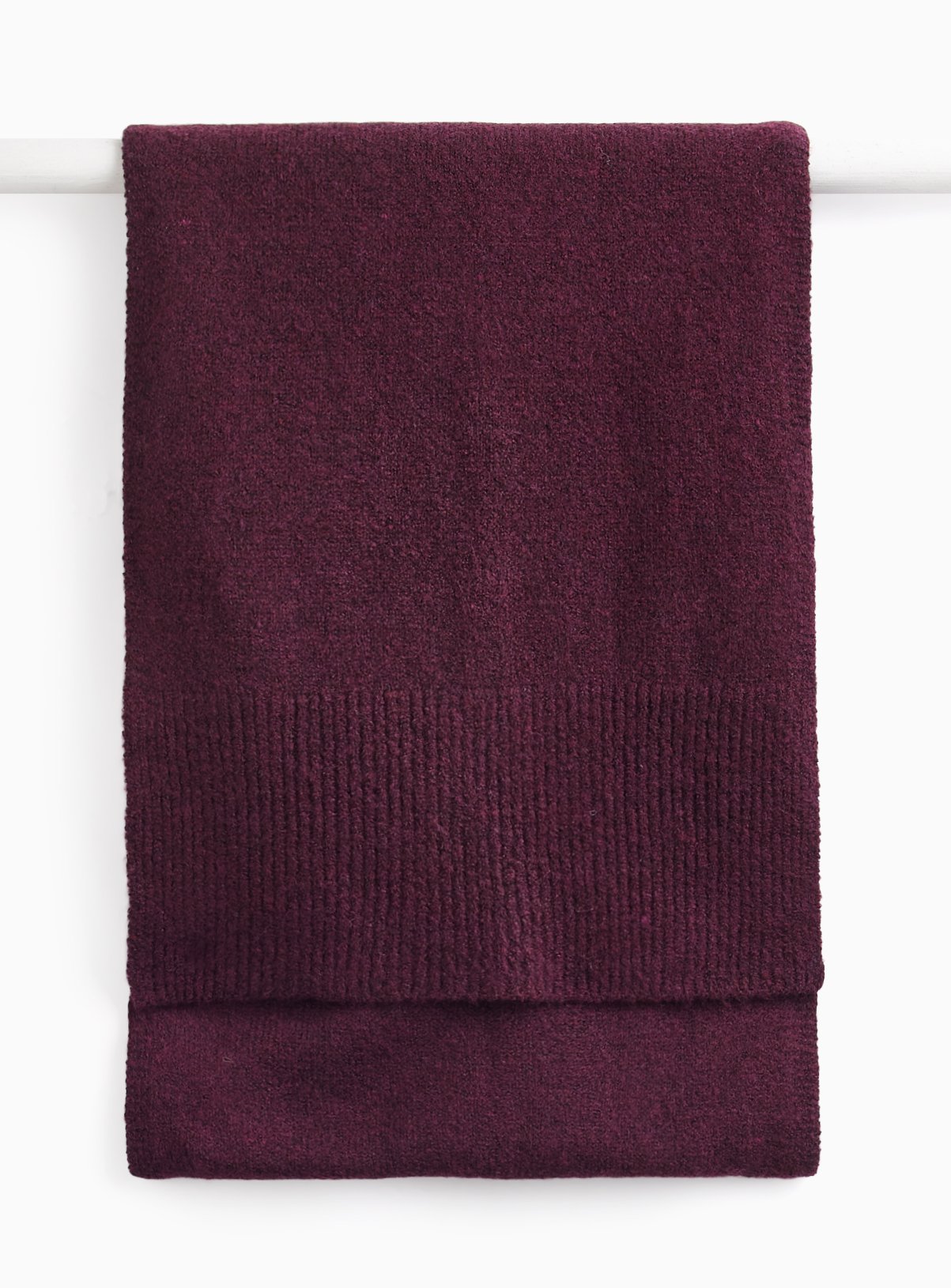 Burgundy Knitted Scarf One Size