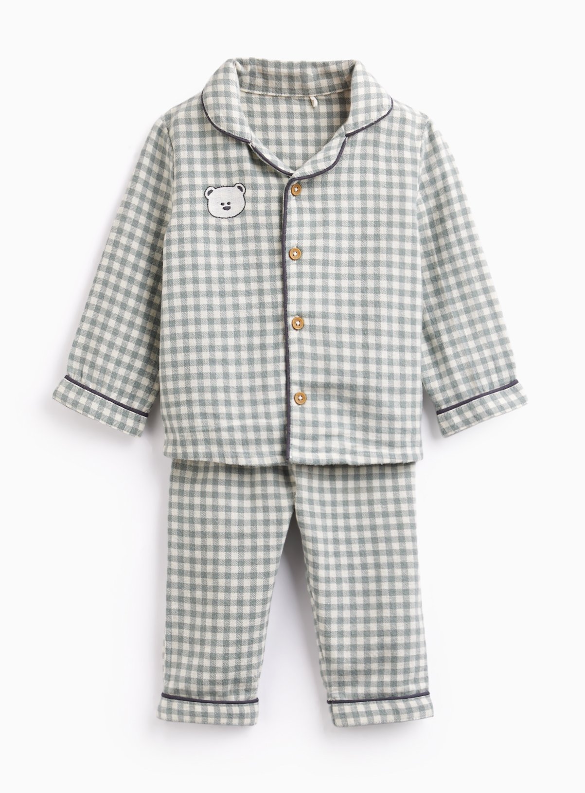 Brushed Flannel Check Pyjama Set Up to 3 mths