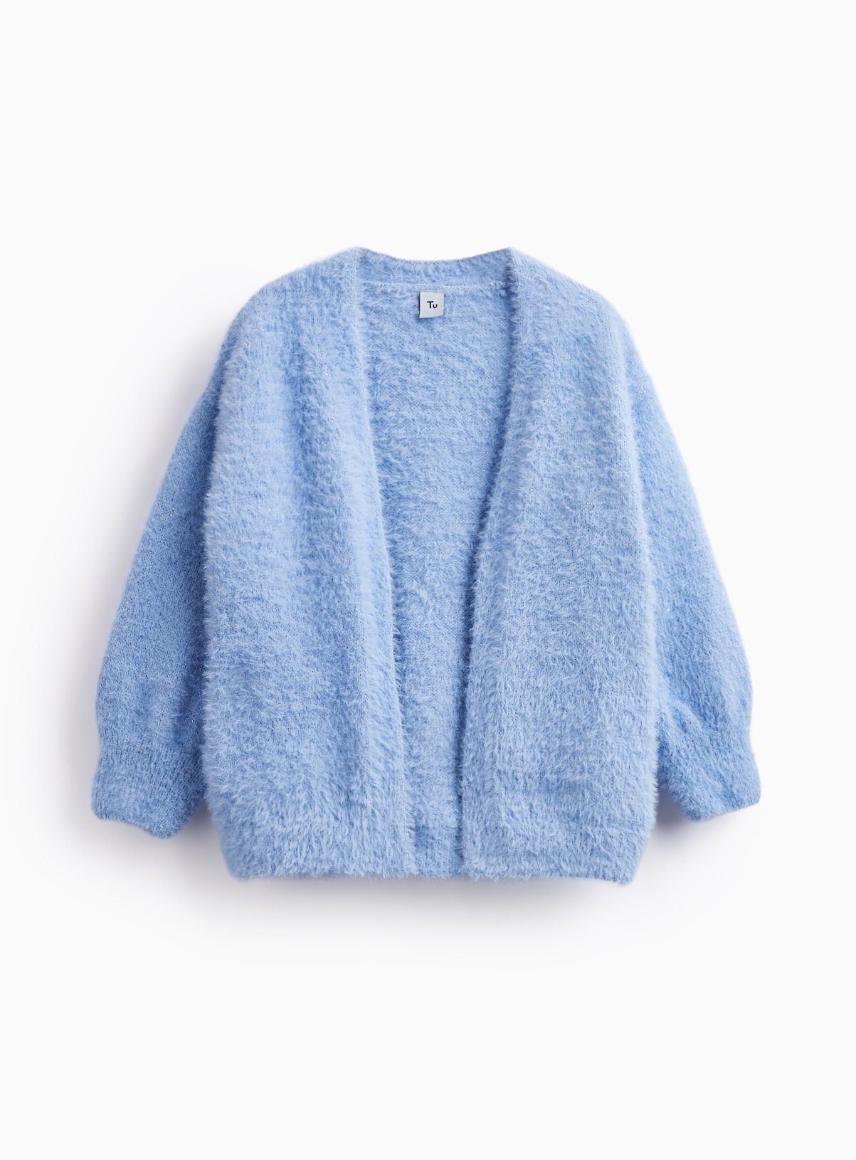  Blue Fluffy Slouch Cardigan 
