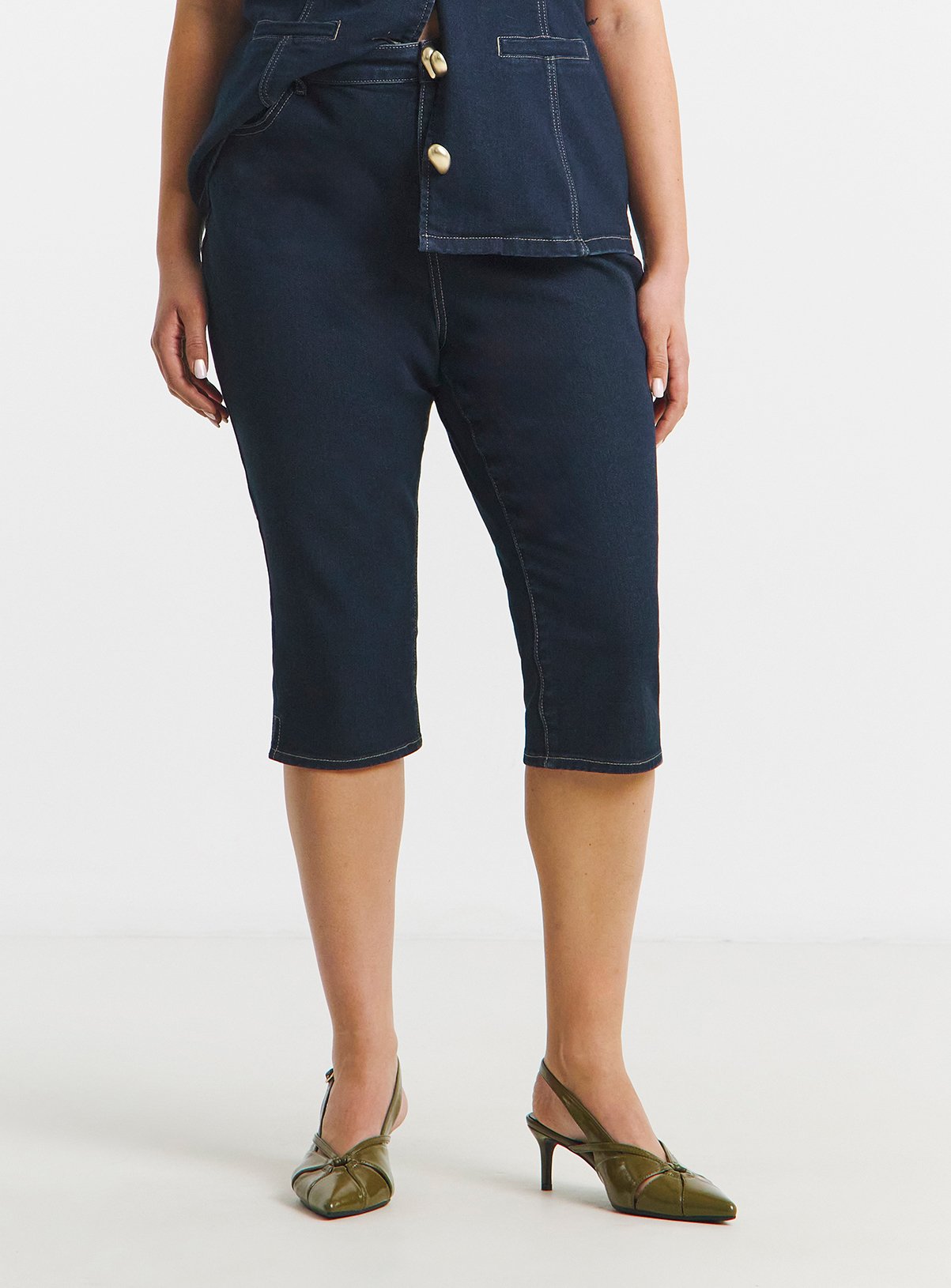 SIMPLY BE Indigo Capri Jeans 20