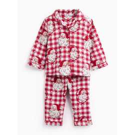 Family Matching Santa Check 2-Piece Christmas Pyjama Set