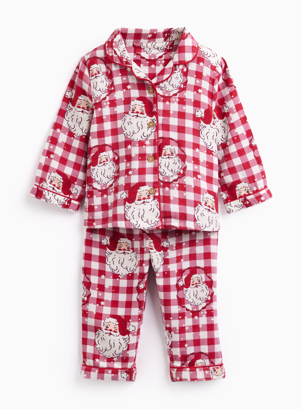 Family Matching Santa Check 2-Piece Christmas Pyjama Set 